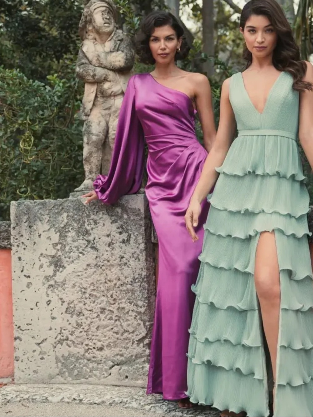 NWT Orchid Mac Duggal One-Shoulder Satin Gown - 2
